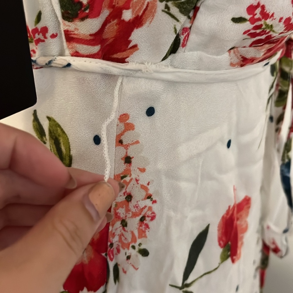 Lulus Floral Wrap Mini Dress - Picture 15 of 16